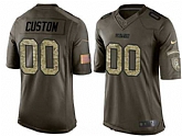 Nike Youth Green Bay Packers Customized Olive Camo Salute To Service Veterans Day Limited Jersey